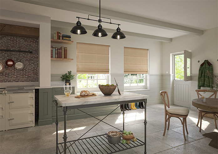 Carron, Woven Jute - Motorised Roman Blind - Image 6